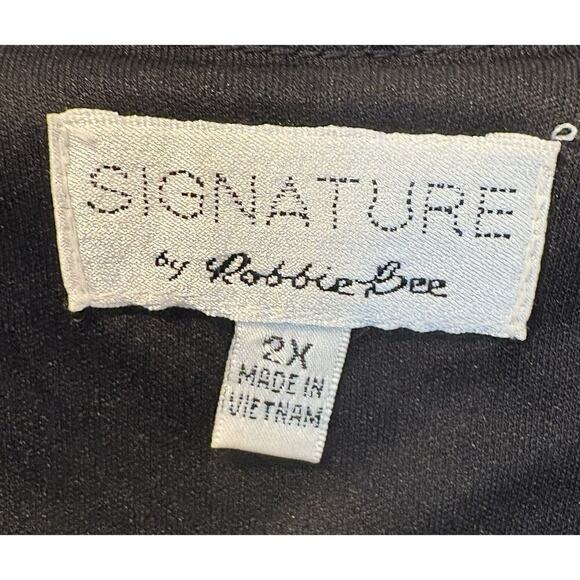 Signature by Robbie Bee Gold Metallic Sarong Wrap Dress Womens Size 2X (L) - Picture 6 of 8